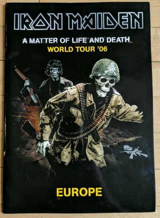 Iron Maiden A Matter Of Life And Death World Tour 06 Europe Tour Programme.