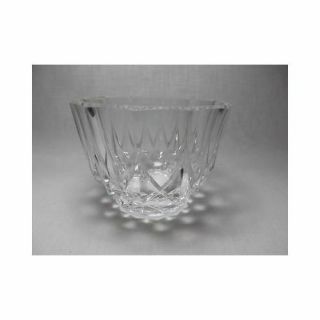 Vtg Signed Val St Lambert Crystal Bowl Small Dish Relish Vase 2.  75 "