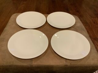 Set Of 4 Corelle Sandstone Dinner Plates 10 1/4 " Beige Ivory Euc