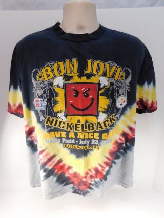 Bon Jovi Nickelback Have A Day Summer Tour 2006 T - Shirt Size Xl Pittsburgh