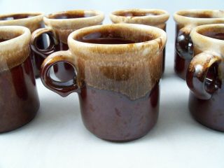 7 McCoy 1412 Brown Drip Ceramic Dinnerware Coffee Cup Mug Made in USA 2