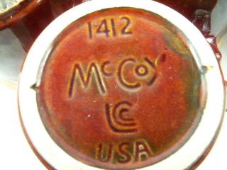 7 McCoy 1412 Brown Drip Ceramic Dinnerware Coffee Cup Mug Made in USA 3