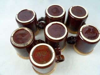7 McCoy 1412 Brown Drip Ceramic Dinnerware Coffee Cup Mug Made in USA 4