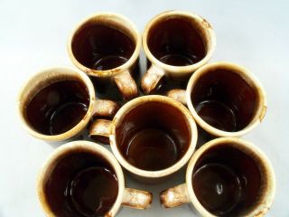 7 McCoy 1412 Brown Drip Ceramic Dinnerware Coffee Cup Mug Made in USA 5