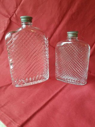 Vintage 1927 Universal Glass Swirl Pattern Liquor Flask/decanter