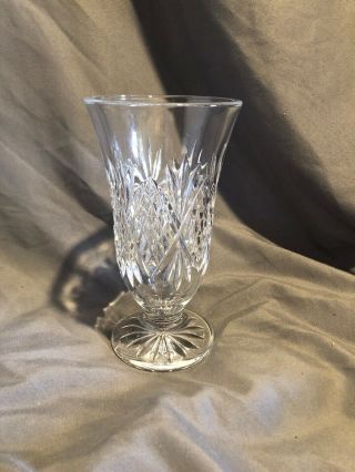Waterford Crystal Footed Vase Made In Ireland Lismore Pattern & Signature Mark