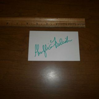 Phyllis Frelich Was A Deaf American Actress Hand Signed 5 X 3 Index Card