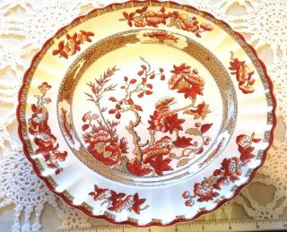 Spode China Vintage India Tree Rust/orange Dinner Plate 10 