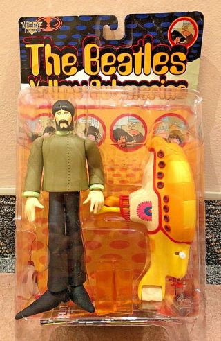 Nib Beatles George Harrison With Yellow Submarine Mcfarlane Figurines Ships Fast