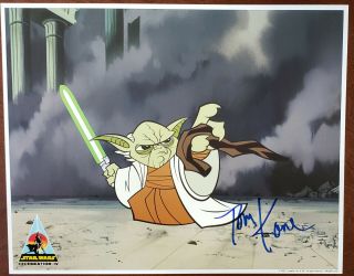 Tom Kane Yoda Signed Star Wars 8x10 Official Pix Celebration Iv Opx Clone Wars