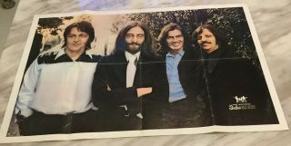 1969 The Beatles Fan Club.  Official Fan Club Members Only Full Colour Poster