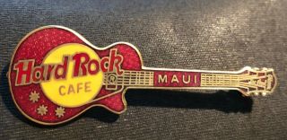 Hard Rock Cafe Maui Closed Cafe.  Vintage Red Les Paul Guitar Pin Eyeball Rare