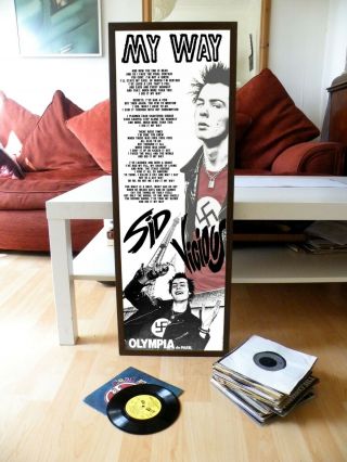 Sid Vicious Sex Pistols My Way Promo Poster,  Lyric Sheet,  Jamie Reid,  Clash,  Anarchy