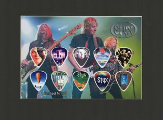 Styx Picture Guitar Pick Set Limited Can 