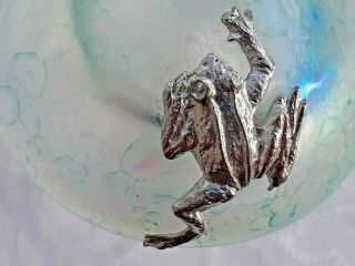 Heron Glass Two Green Mushrooms with Pewter Frogs - Gift Box - Made in UK 5