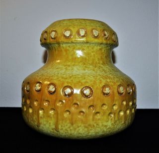 Raymor Italy Mid Century Modern Textured Heavily Glazed Vase