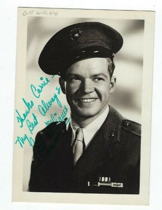 Bill Williams Autographed 3x5 Photo 1940s