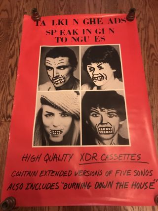 Talking Heads Speaking In Tongues Sire 1983 Records Promotional Poster 35 X 22