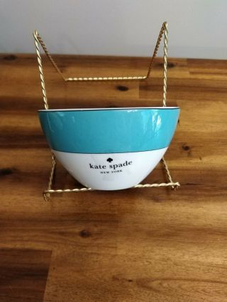 Kate Spade Soup/cereal Bowl Rutherford Circle Turquoise By Lenox Set Of 4