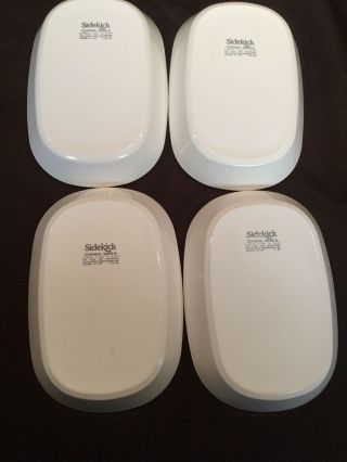 Set Of 4 Corning Ware Sidekick P - 140 - B Oval White Appetizer Plates