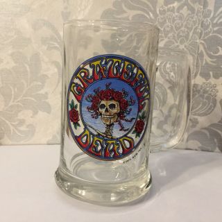 Euc Vintage Grateful Dead Glass Mug 1971 American Beauty Skull & Roses