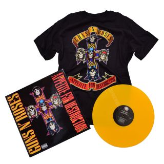 Guns N Roses Collectible 2009 Bravado GNR Yellow Vinyl LP Record/Shirt Box Set - S 4