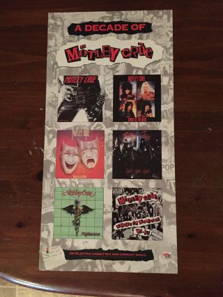 Motley Crue Promo Display Too Fast/shout/theatre/girls/feelgood/decade