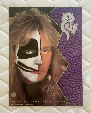 Kiss,  Peter Criss Poster,  Autographed Cat 1 Promo Poster From 1993.  Number 125