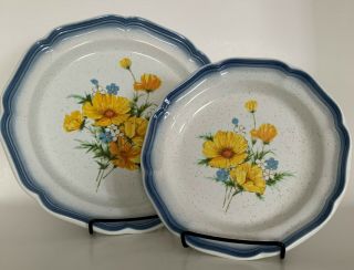 Vintage Mikasa Country Club - Amy pattern,  set of 5 dinner and salad plates 2
