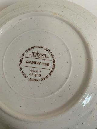 Vintage Mikasa Country Club - Amy pattern,  set of 5 dinner and salad plates 8