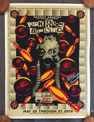 2019 Punk Rock Bowling Poster Print Winston Smith Signed Graphic Anarchy Exhibit