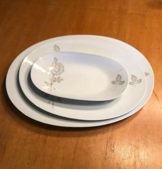 Rosenthal Germany Classic Rose By Raymond Loewy Serving Platter Trio