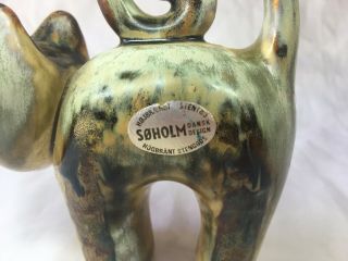 Vintage JOSEPH SIMON SOHOLM DANSK Pottery CAT Denmark Stoneware Mid Century Mod 5
