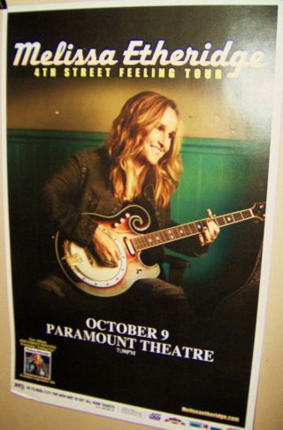 Melissa Etheridge In Concert Show Poster Denver Co The Street Feeling Tour Cool