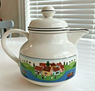 Villeroy & Boch Design Naif Teapot,  Gerald Laplau,  Porcelain,  Nwot