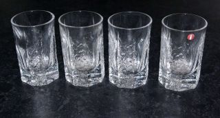 4 Vintage Sonja Vodka Shot Glasses Timo Sarpaneva Iittala Finland