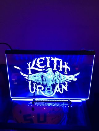 7 - 1/2 " X 11 " Neon Style Hanging Led Light - Keith Urban