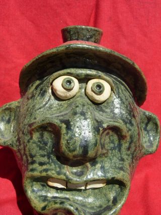 Brian Wilson Folk Art Pottery Face Jug Lula Georgia Ga