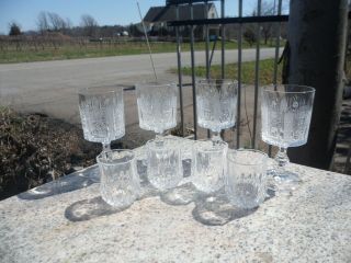 Brilliant Kristal Samobor 24 Lead Hand Cut Crystal Yugoslavia Wine Glasses Set