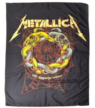 Vtg Metallica The Struggle Within Tapestry 1994 Banner Flag 29 X 43 Black Metal