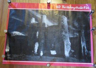 Rare 1984 U2 The Unforgettable Fire Promo Poster