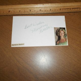 Marianne Gordon Is An American Actress Hand Signed 5 X 3 Index Card