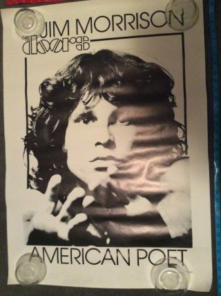 Jim Morrison American Poet Poster Lithographed In Canada By Bigfoot 25 X 35
