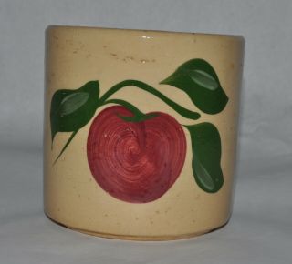 Vintage Watt Pottery Apple 82 Canister Base Utensil Crock Over Ware