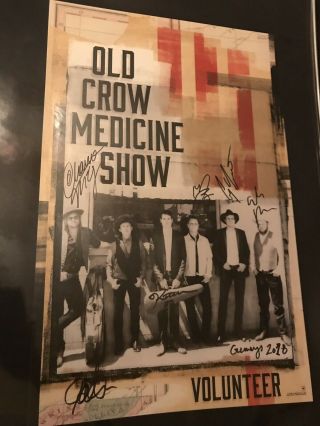 Signed old crow medicine show poster 2
