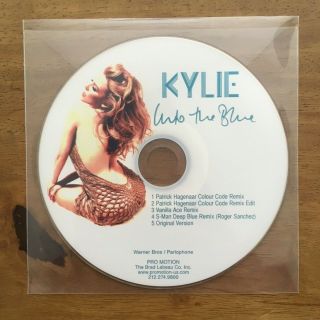 Kylie Minogue Rare " Into The Blue " Usa Promo Cd Remixes Pro - Motion Picture Disc