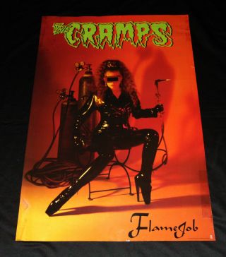 The Cramps 1994 Flamejob Record Promo Poster Psychobilly