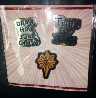 Daryl Hall & John Oates 2017 Tears For Fears Tour 3 Piece Pin Set Vip Exclusive