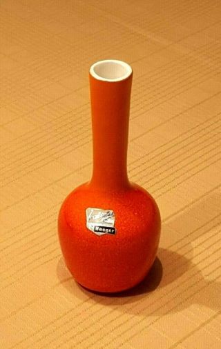 Royal Haeger Mid - Century Modern Orange - Glazed Bud Vase