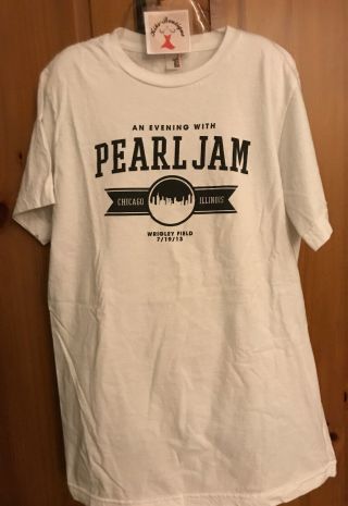 Pearl Jam Shirt S 2013 Wrigley Setlist Lightning Bolt Tour Official Rare Vtg Oop